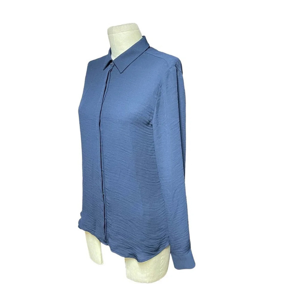 Scotch & Soda Jolie Vagabonde Navy Blue‎ Button Down Blouse Shirt Size Small - Picture 5 of 11